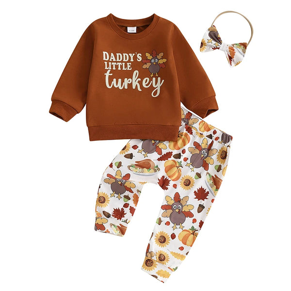 Daddy's little turkey fashion onesie