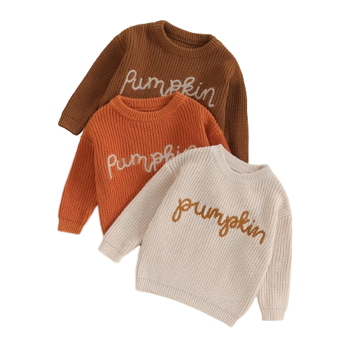 PUMPKIN Knitted Sweater - Hazel & Bo