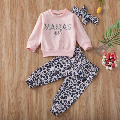 MAMA'S GIRL Leopard Outfit with Headband