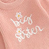 BIG SISTER Flower Knitted Sweater