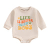 LIFE IS BETTER WITH DOGS Long-Sleeve Onesie