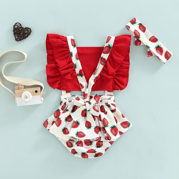 Strawberry baby outlet romper