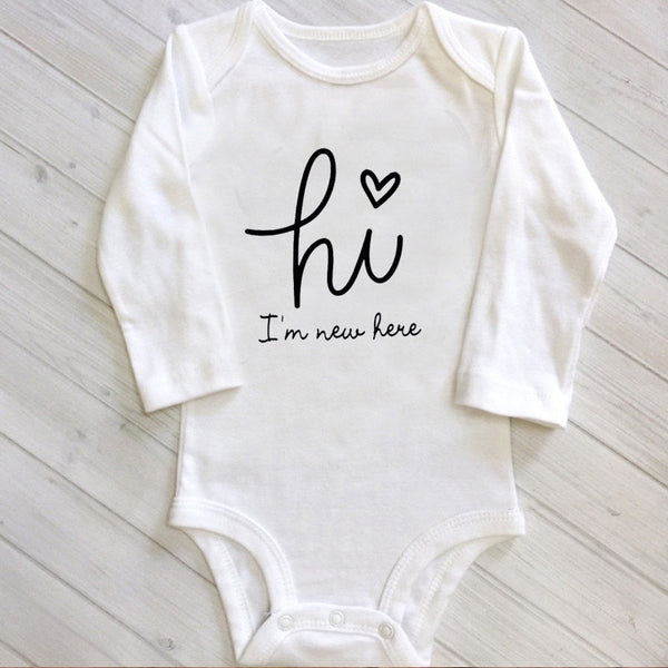 White Hector Printed Heavyweight Jersey Baby Onesie