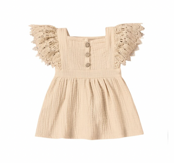 ZOE Crochet Angel Wing Dress - Hazel & Bo ZOE Crochet Angel Wing Dress - Hazel & Bo