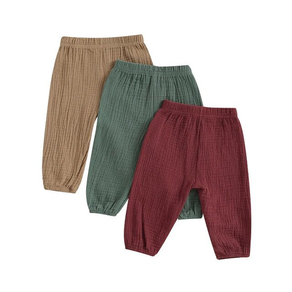 MUSLIN Pants Set of 3 - Hazel & Bo