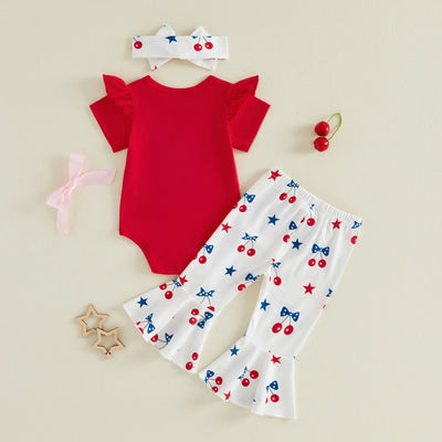 AMERICA Cherry Bellbottom Outfit