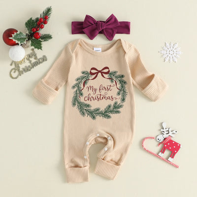 MY FIRST CHRISTMAS Wreath Jumpsuit