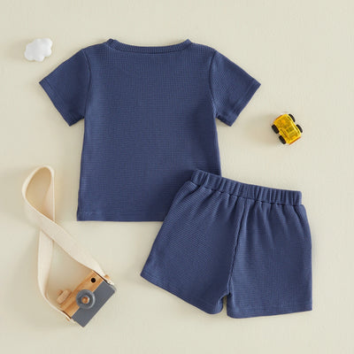 CONTRUCTION VEHICLES Waffle Knit Outfit