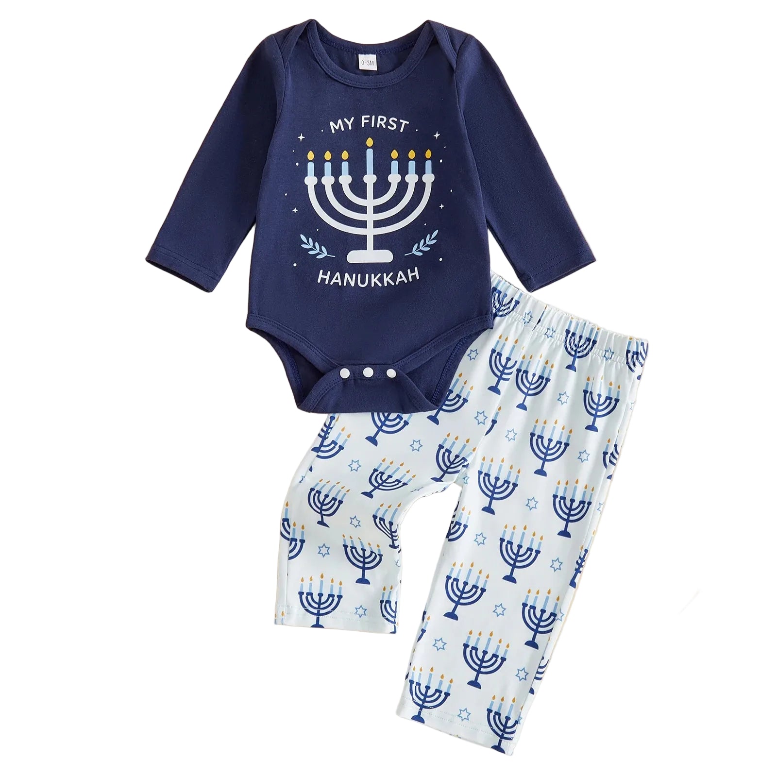 MY FIRST HANUKKAH Blue Outfit