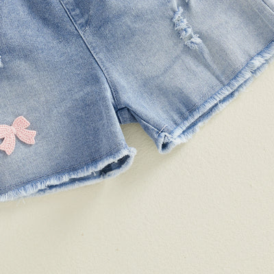 BOWTIE Denim Shorts Outfit
