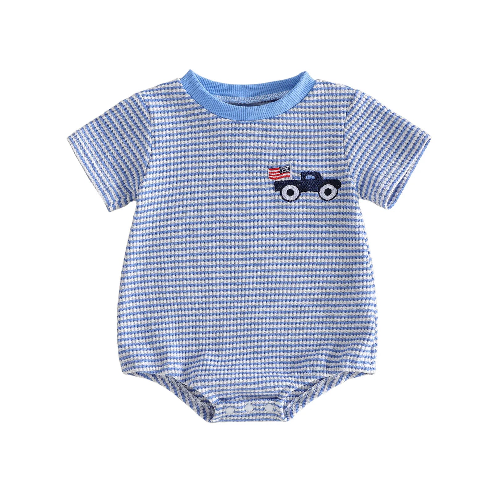 USA TRUCK Striped Onesie