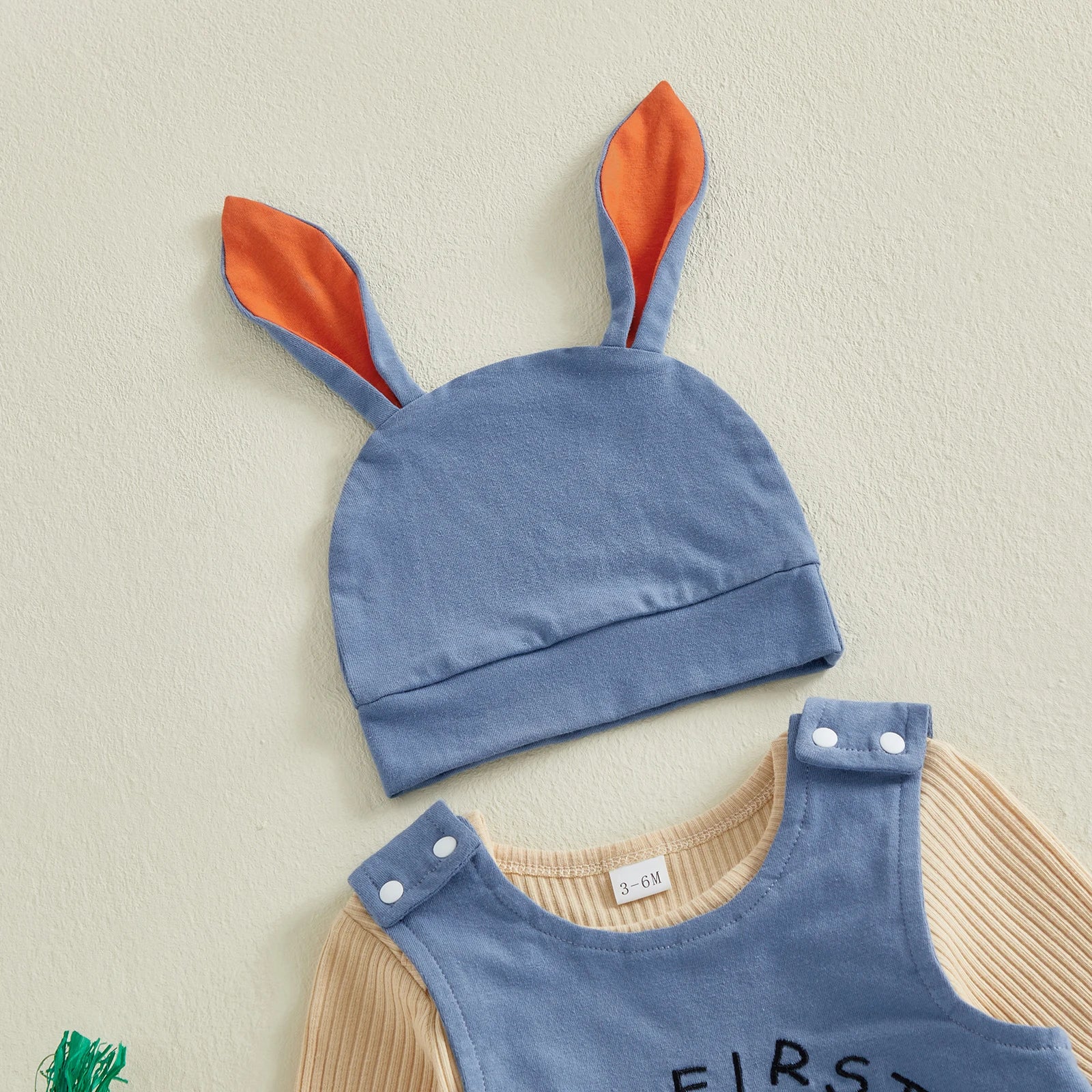 MY FIRST EASTER Overall Outfit with Beanie