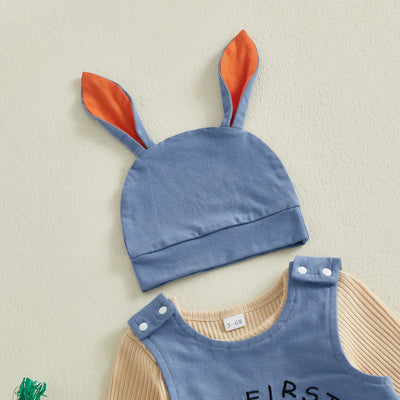 MY FIRST EASTER Overall Outfit with Beanie