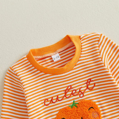 CUTEST PUMPKIN IN THE PATCH Striped Jumpsuit