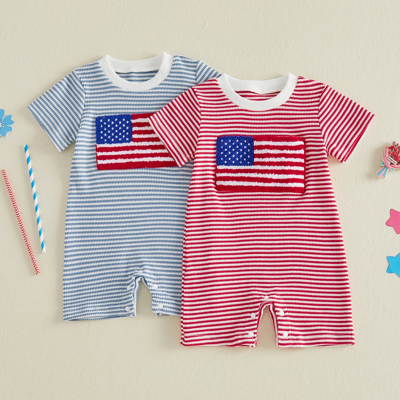 USA FLAG Striped Jumpsuit