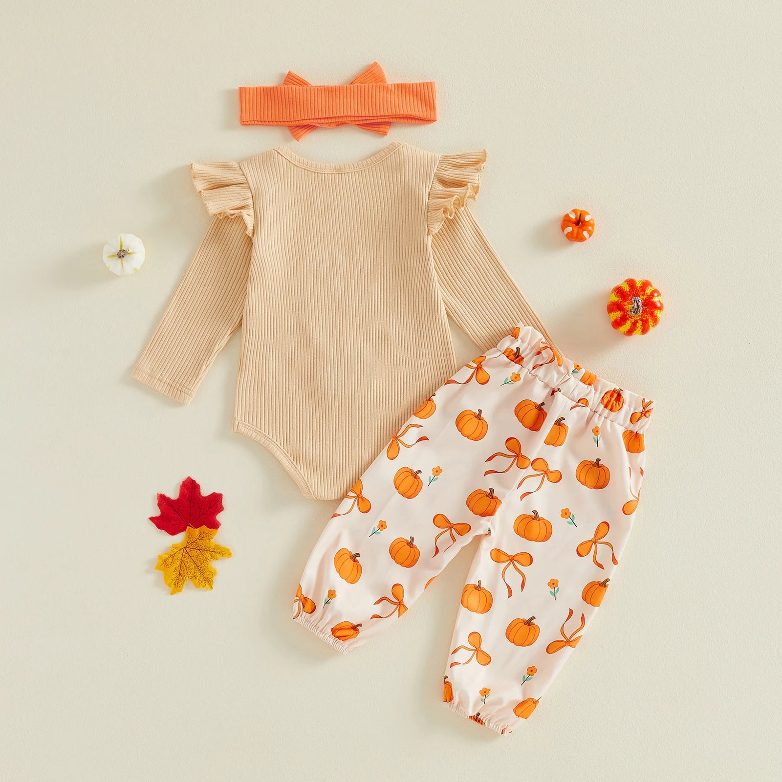 CUTEST LITTLE PUMPKIN Bowtie Outfit with Headband
