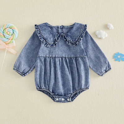EVIE Denim Collar Romper