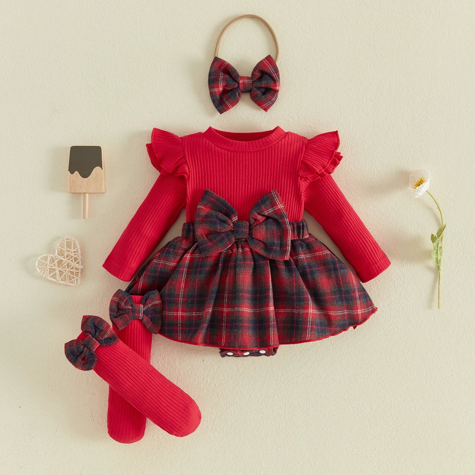 VIVIENNE Plaid Romper Dress