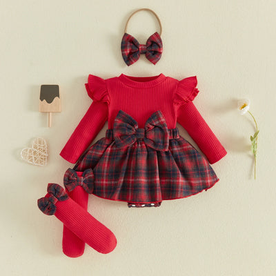 VIVIENNE Plaid Romper Dress