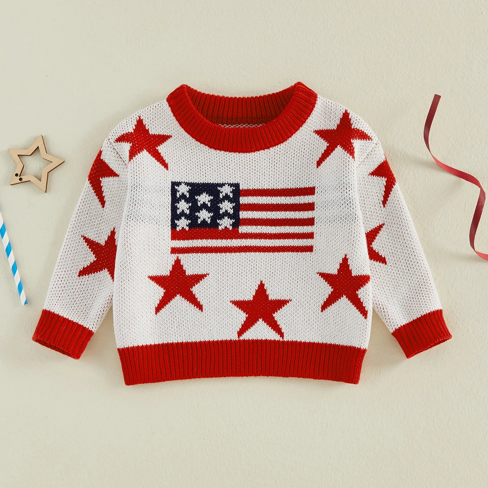 USA FLAG Knitted Sweater