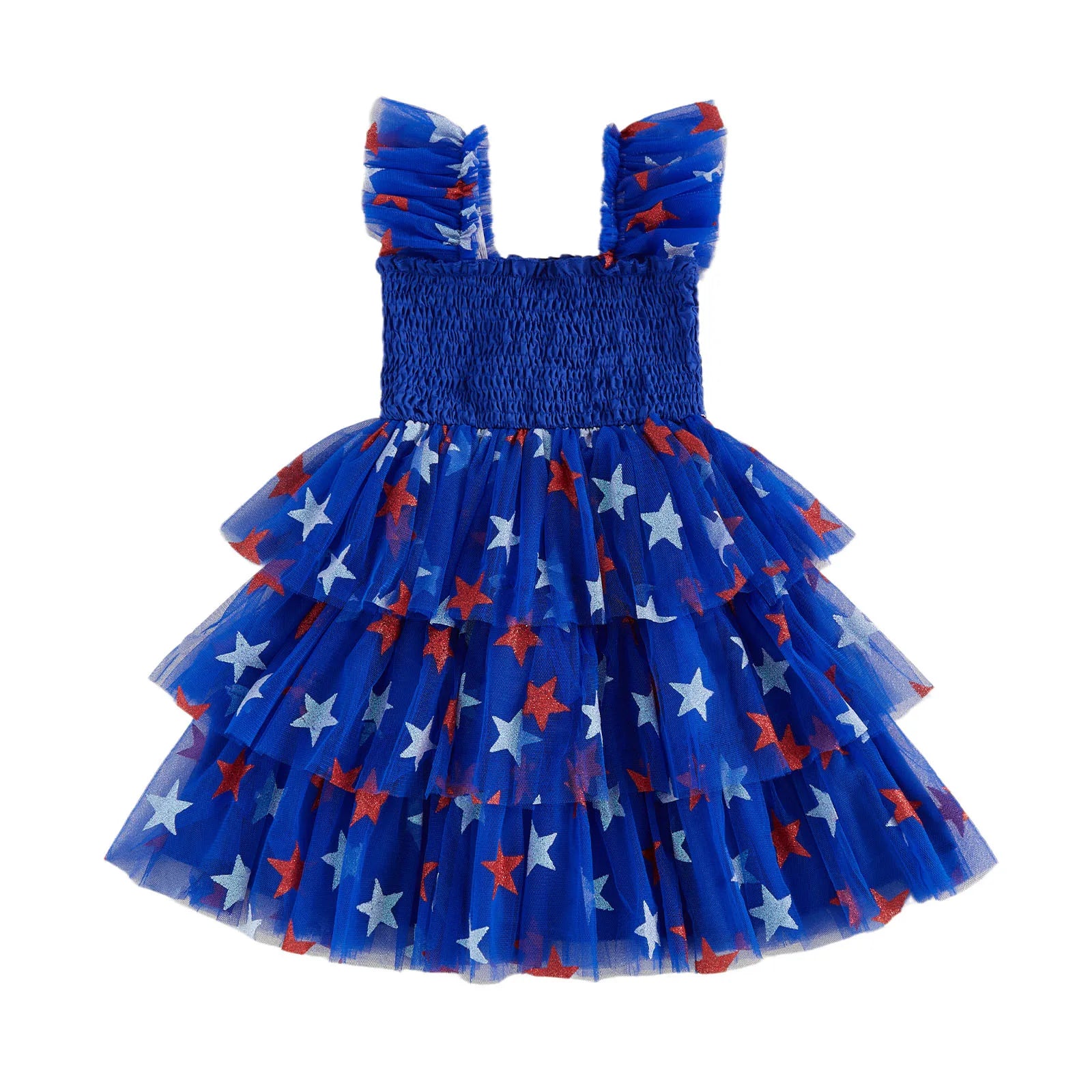 RED WHITE AND BLUE Layered Tulle Dress
