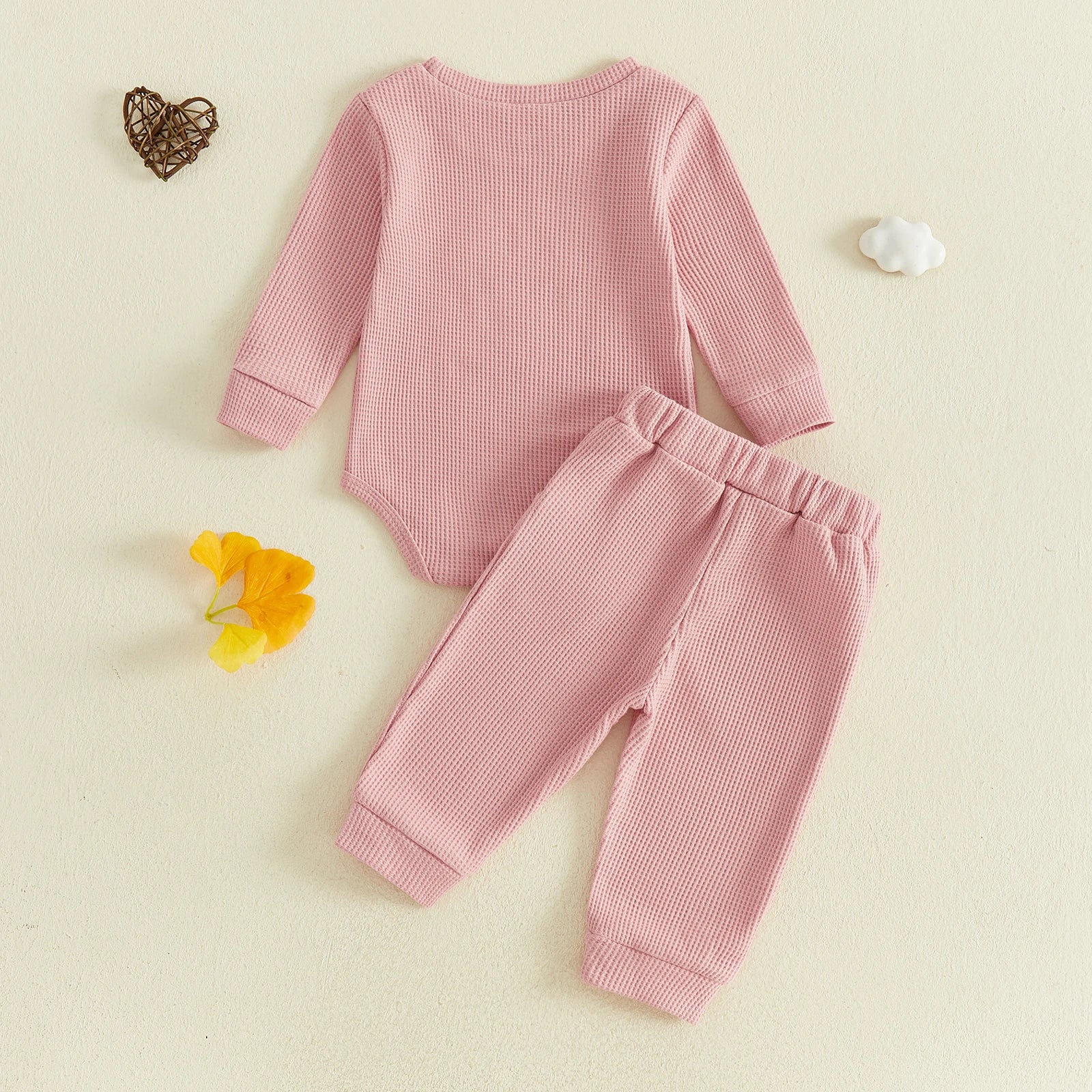 LITTLE SISTER Waffle Knit Outfit