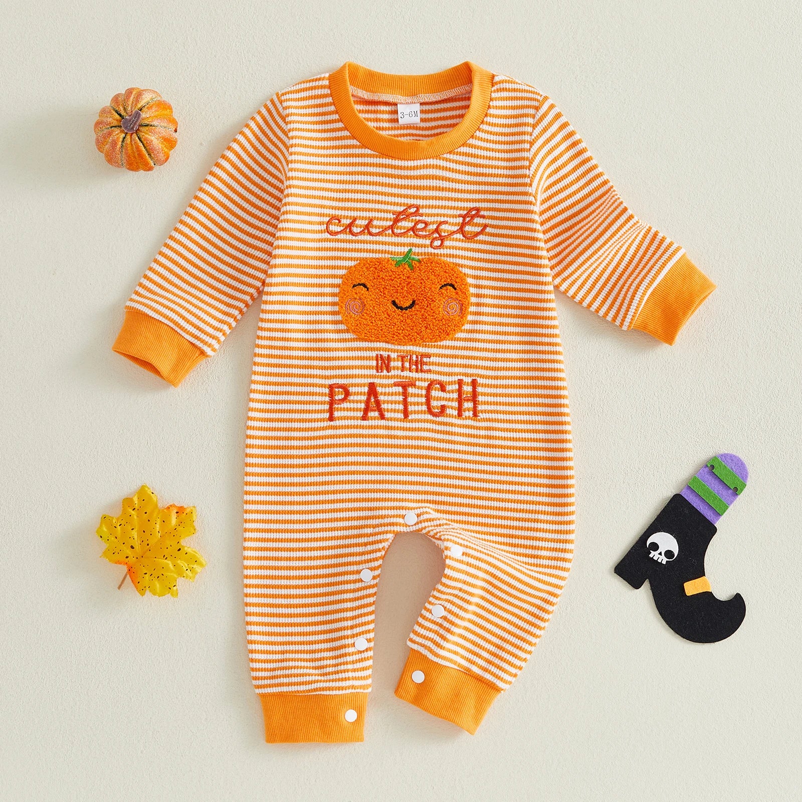 CUTEST PUMPKIN IN THE PATCH Striped Jumpsuit