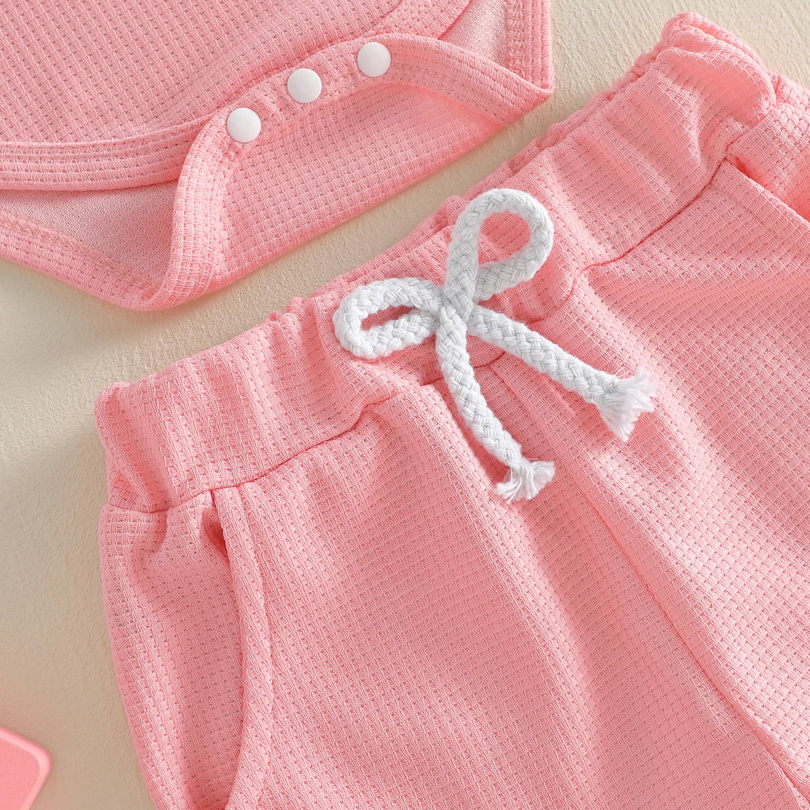 LITTLE BUNDLE OF LOVE Waffle Knit Outfit