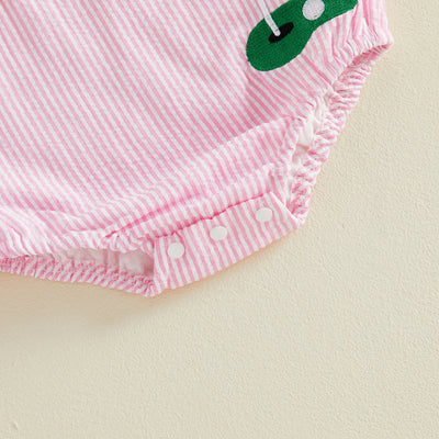 GOLF CART Pink Bowtie Onesie