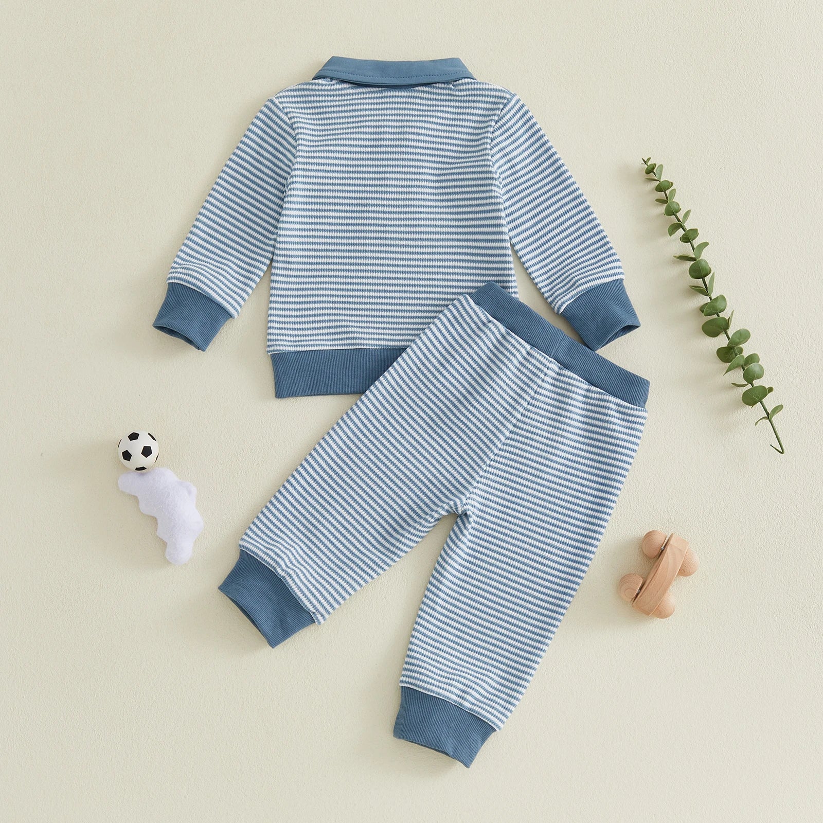 TRACTOR Striped Collared Outfit