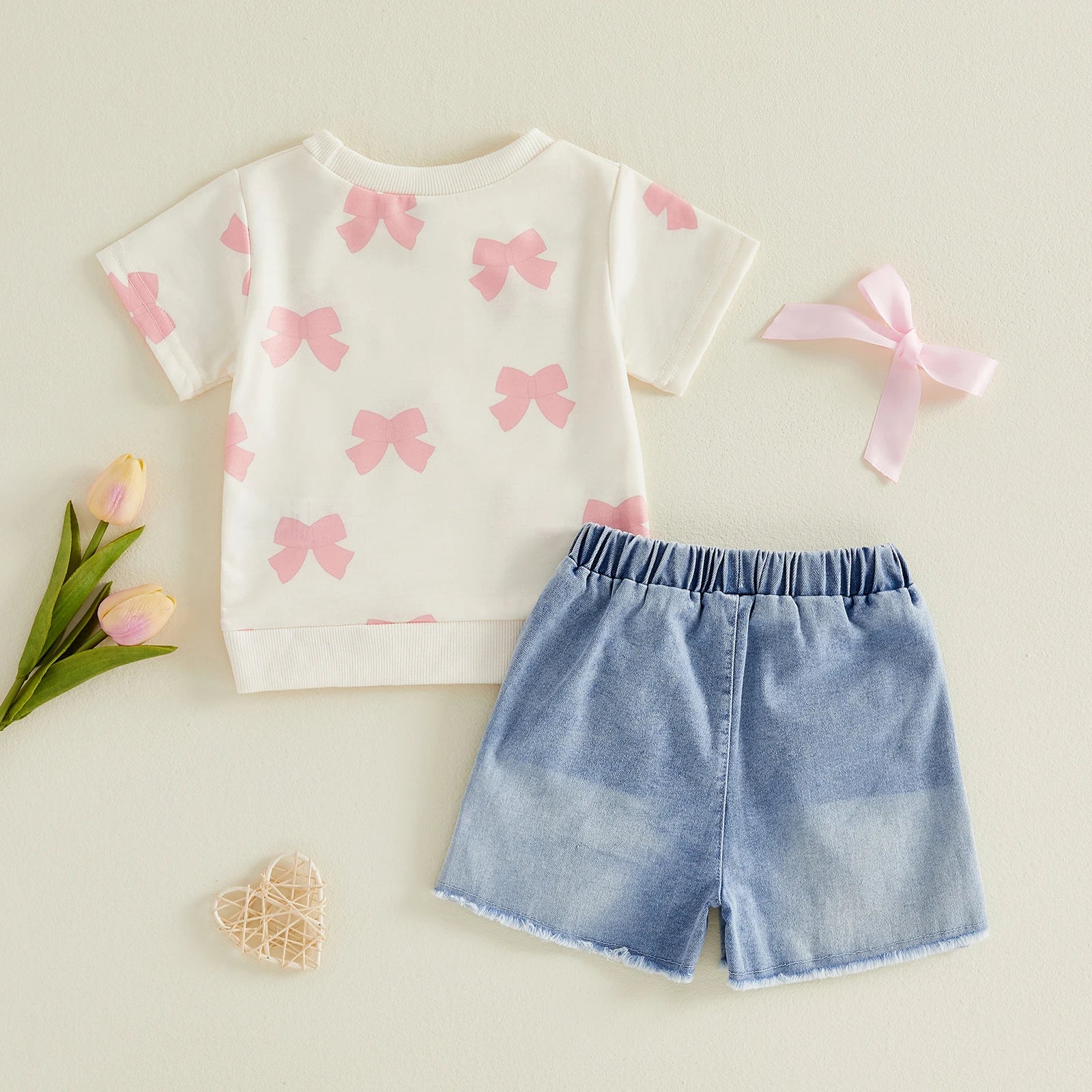 BOWTIE Denim Shorts Outfit