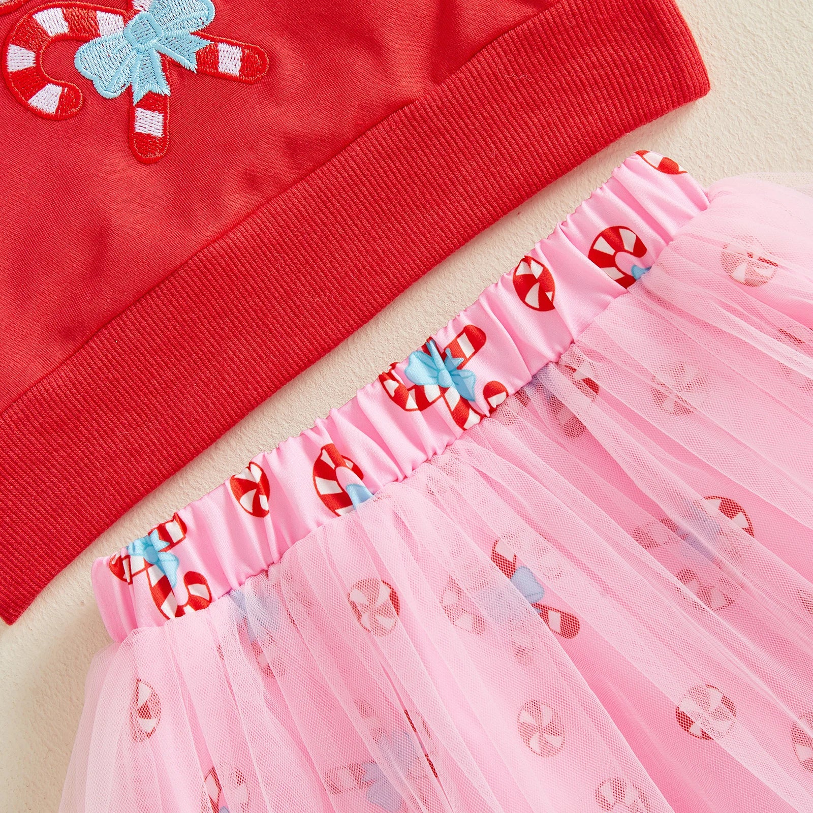 CANDY CANE CUTIE Tulle Skirt Outfit