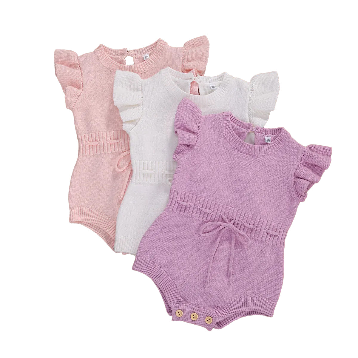 SADIE Knitted Ruffle Romper