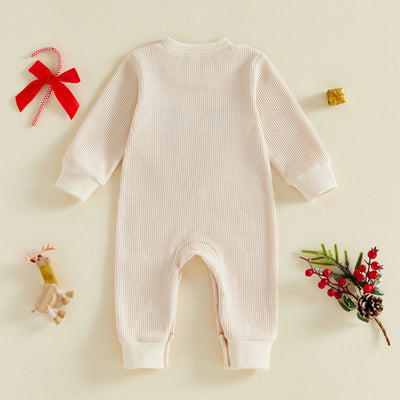 BABY REINDEER Waffle Knit Jumpsuit
