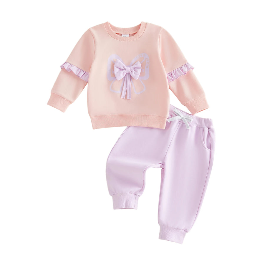 PURPLE BOW Ruffle Outfit
