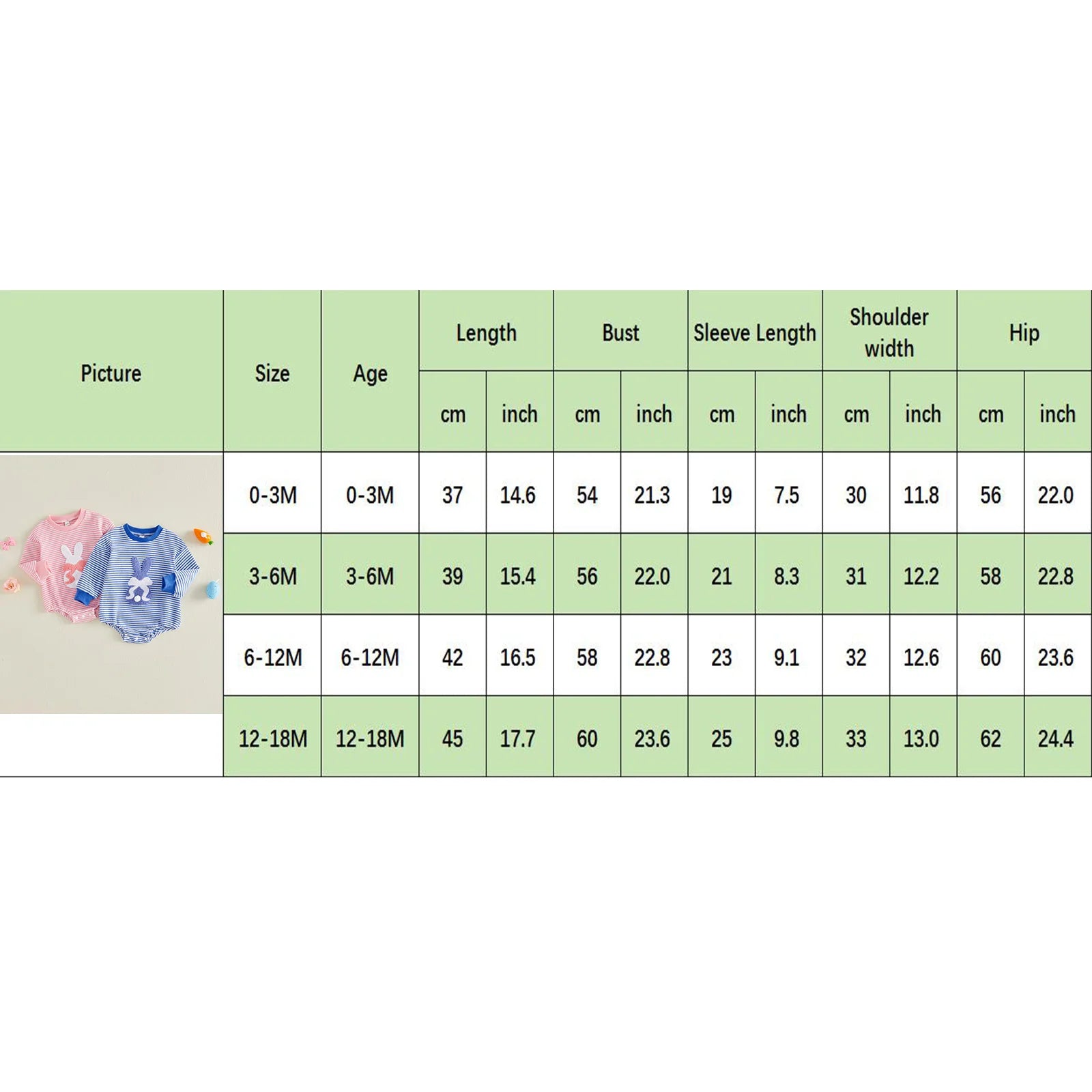 BUNNY Striped Long-Sleeve Onesie