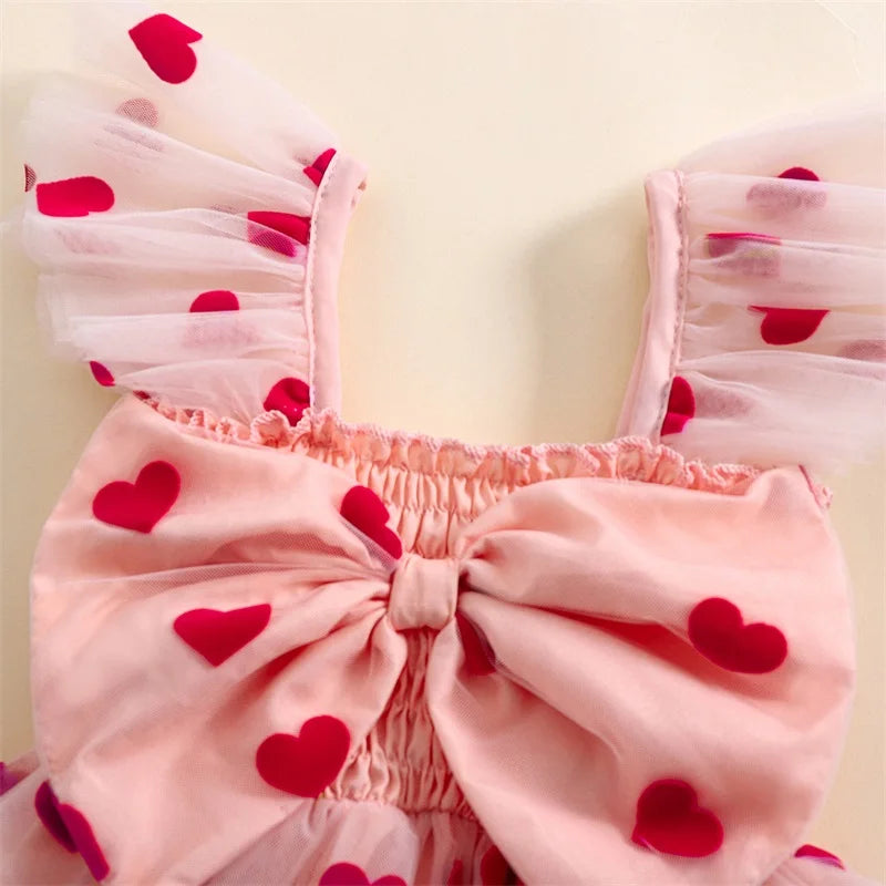 HEARTS Smocked Bowtie Tulle Dress