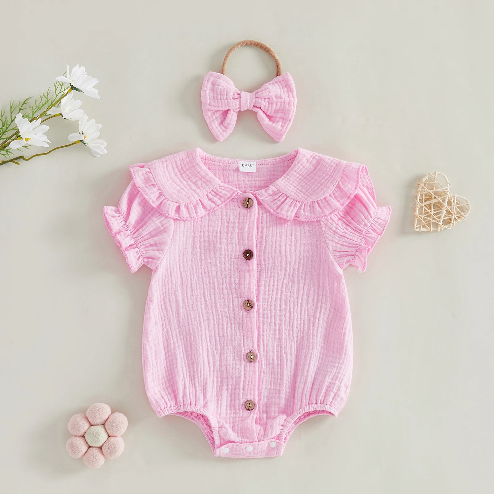 MILA Collar Romper with Headband