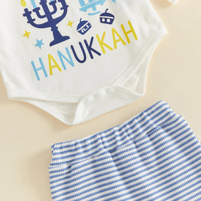 MY FIRST HANUKKAH Striped Outfit