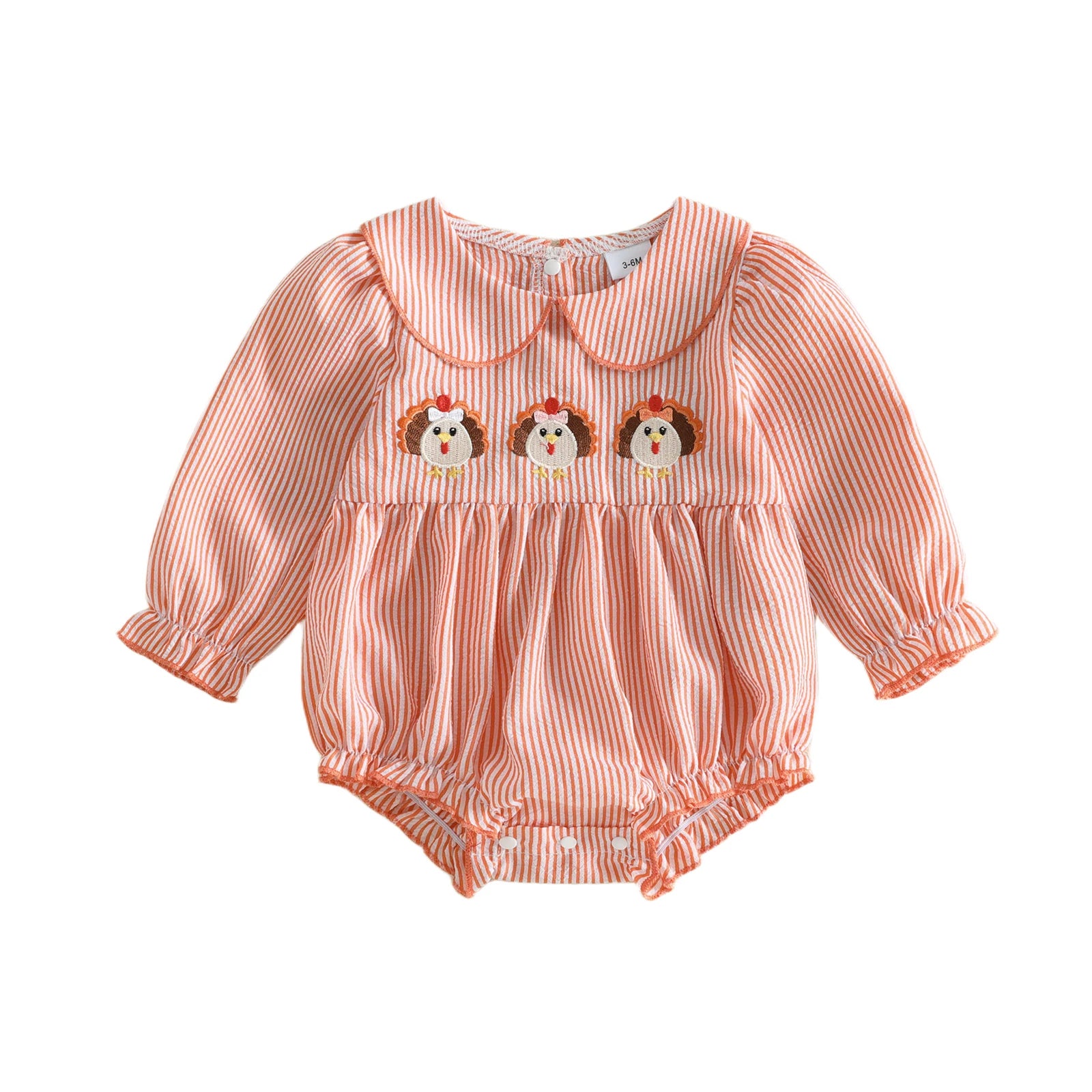 LITTLE TURKYS Collar Romper