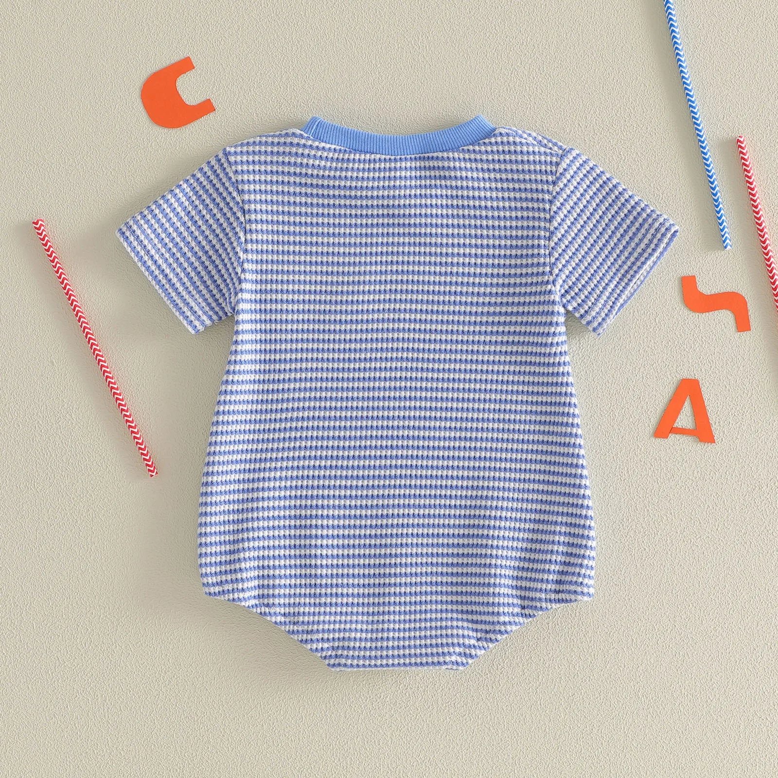 USA TRUCK Striped Onesie