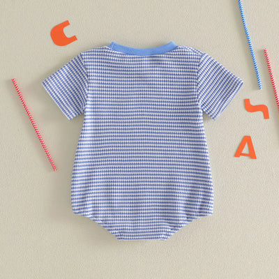 USA TRUCK Striped Onesie
