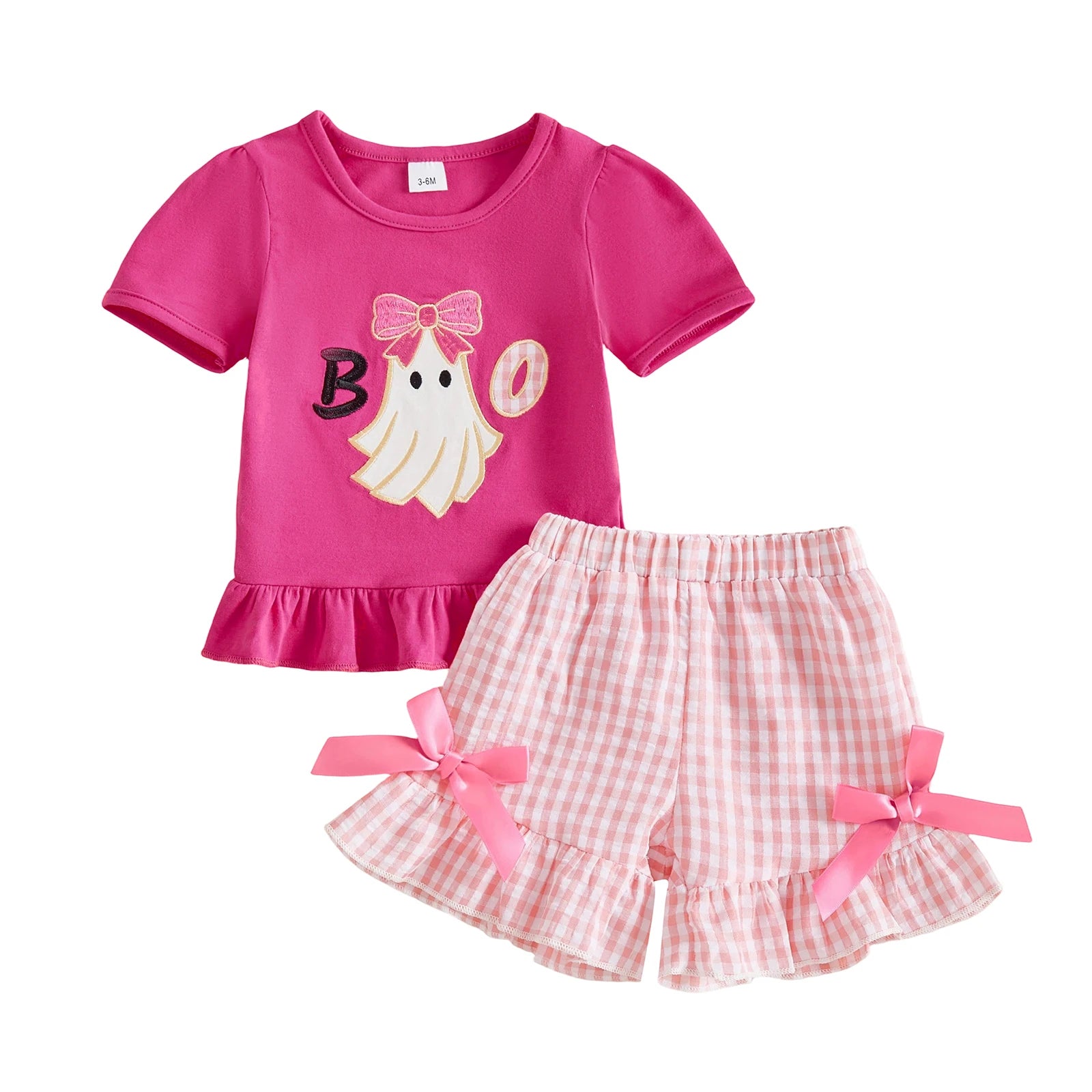 BOO Pink Checkered Outfit