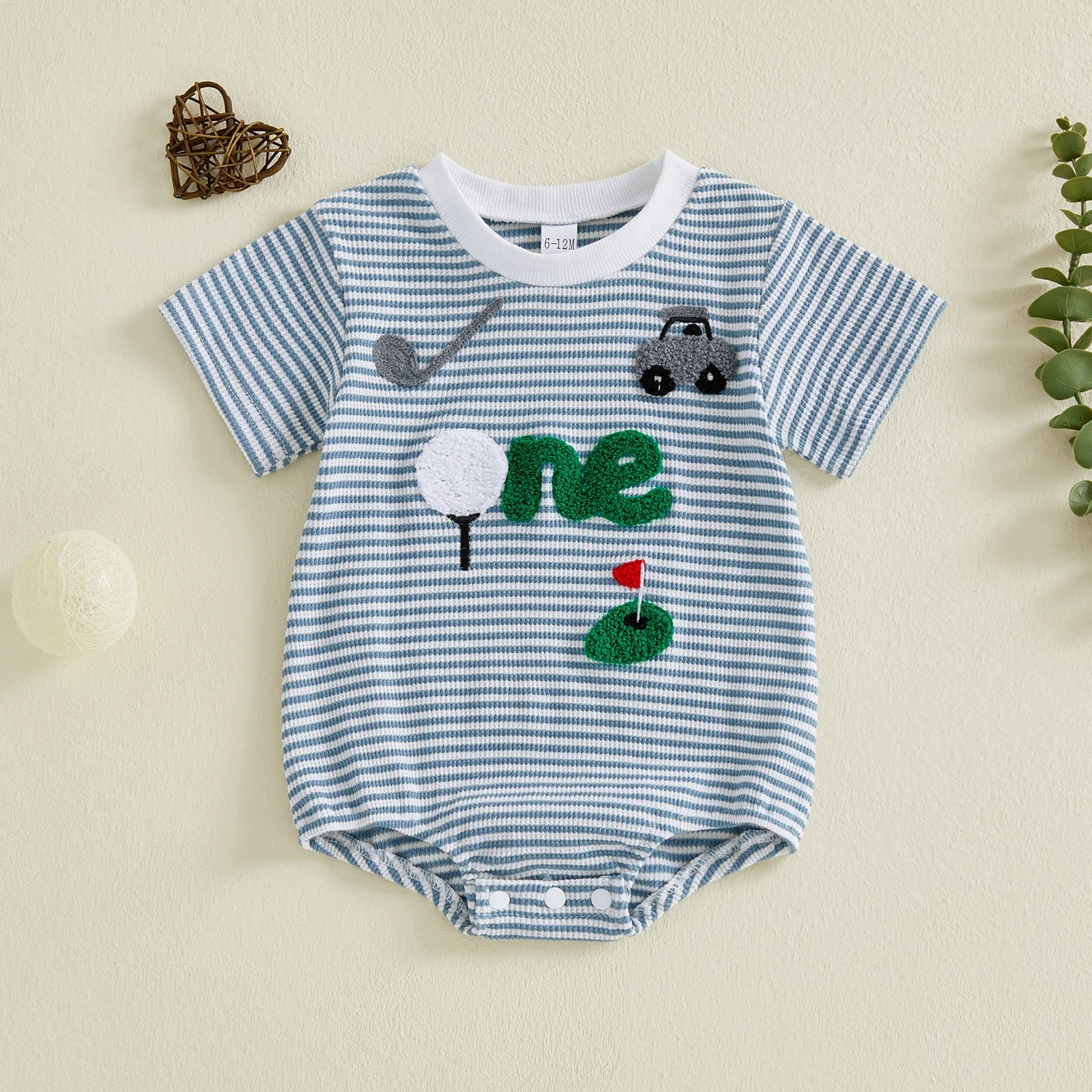 ONE Golf Striped Onesie
