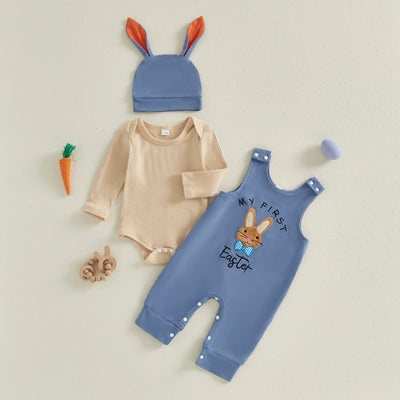 MY FIRST EASTER Overall Outfit with Beanie