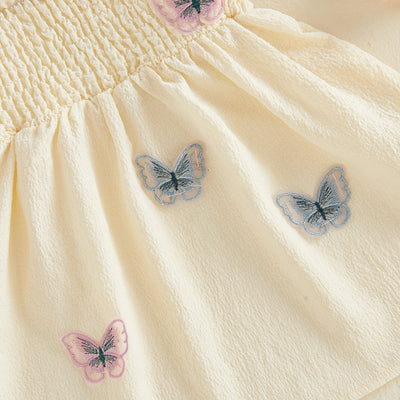 BUTTERFLIES Smocked Dress with Purse