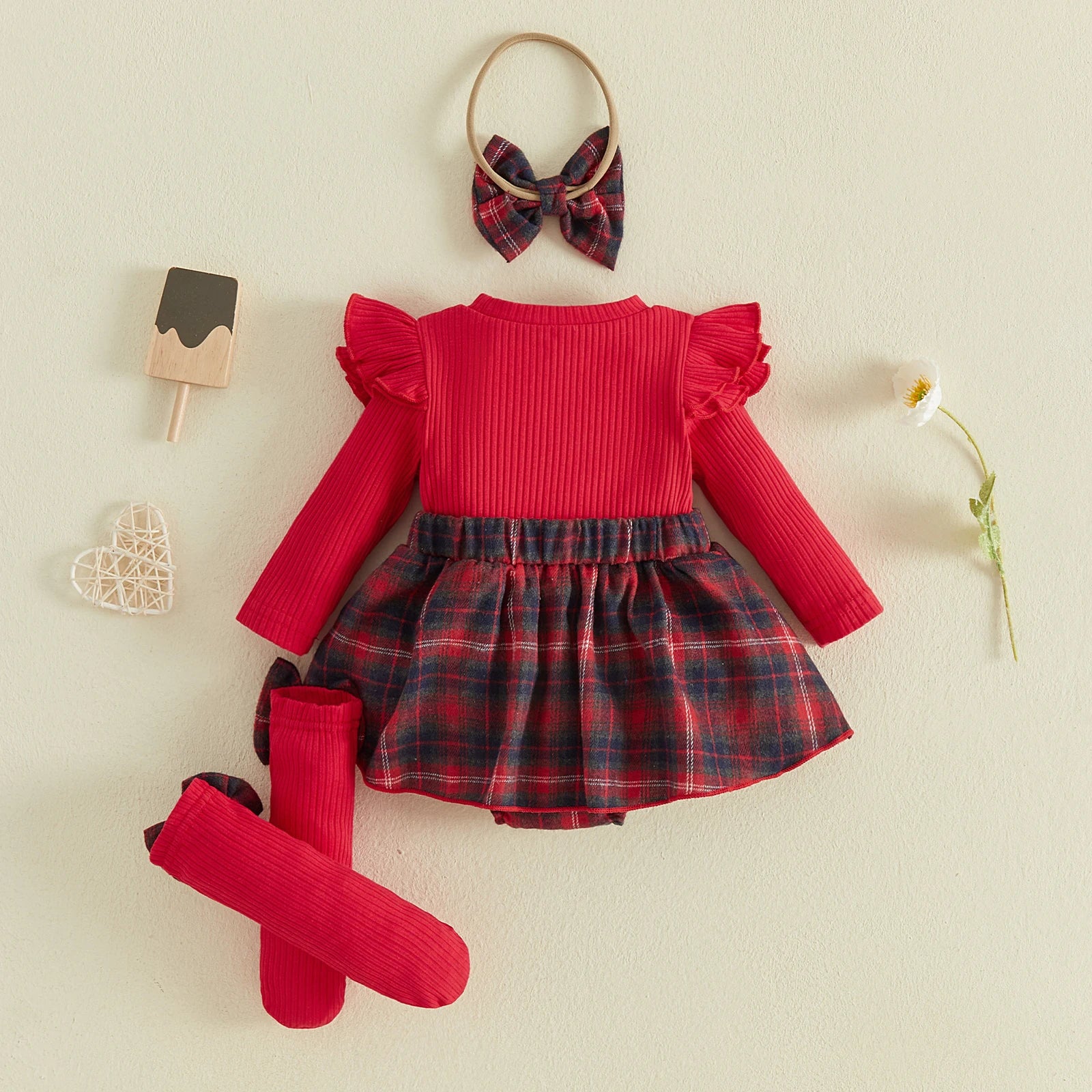 VIVIENNE Plaid Romper Dress