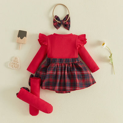 VIVIENNE Plaid Romper Dress