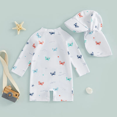 CROCODILE Swimsuit with Sun Hat