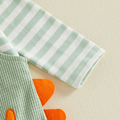 BABY DINO Waffle Knit Overall Outfit